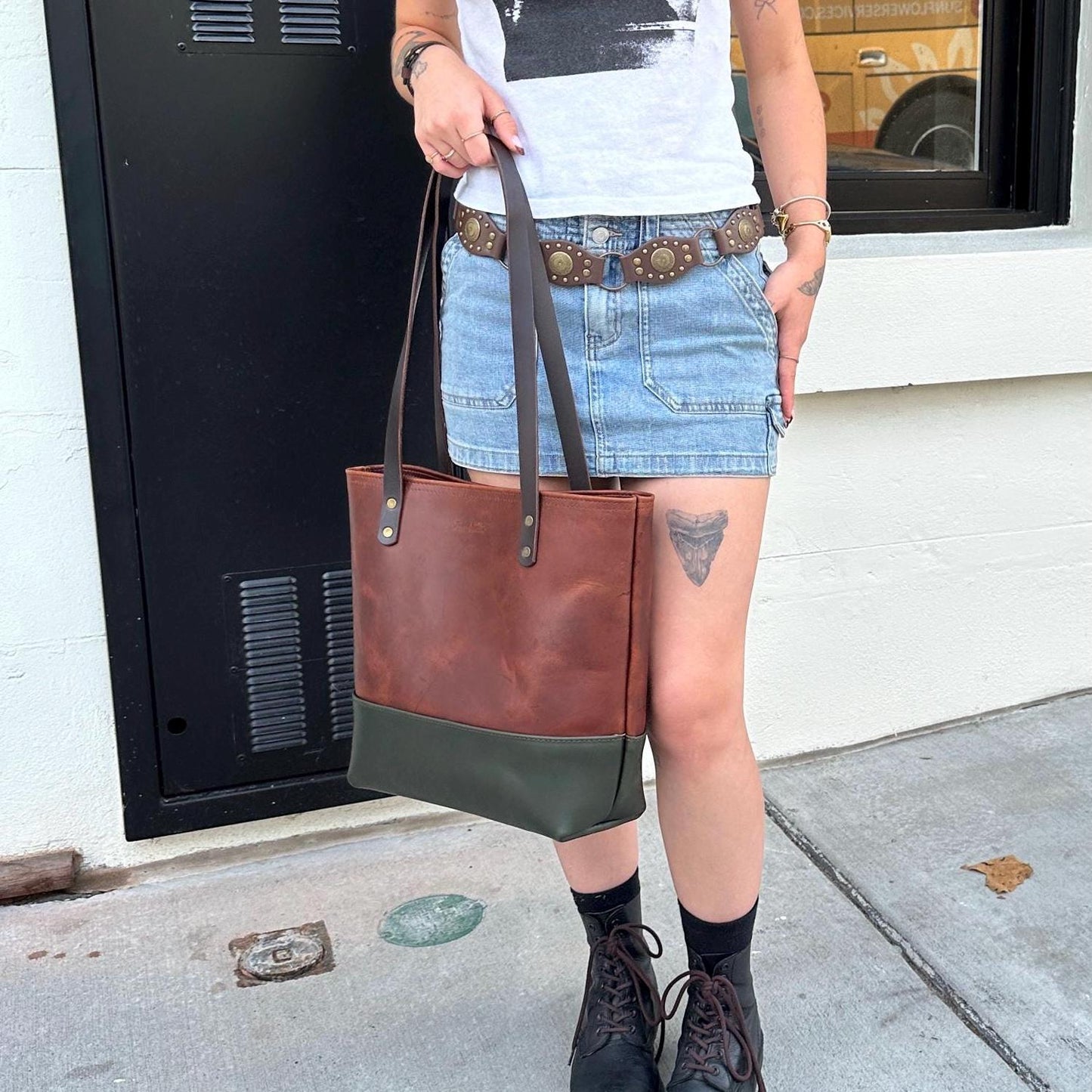 Elba Tote - Two Tone