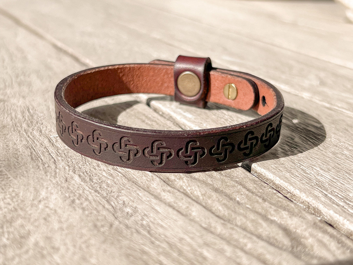 Celtic Leather Bracelet