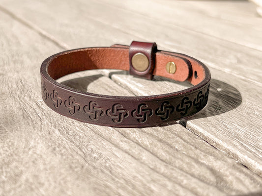Celtic Leather Bracelet